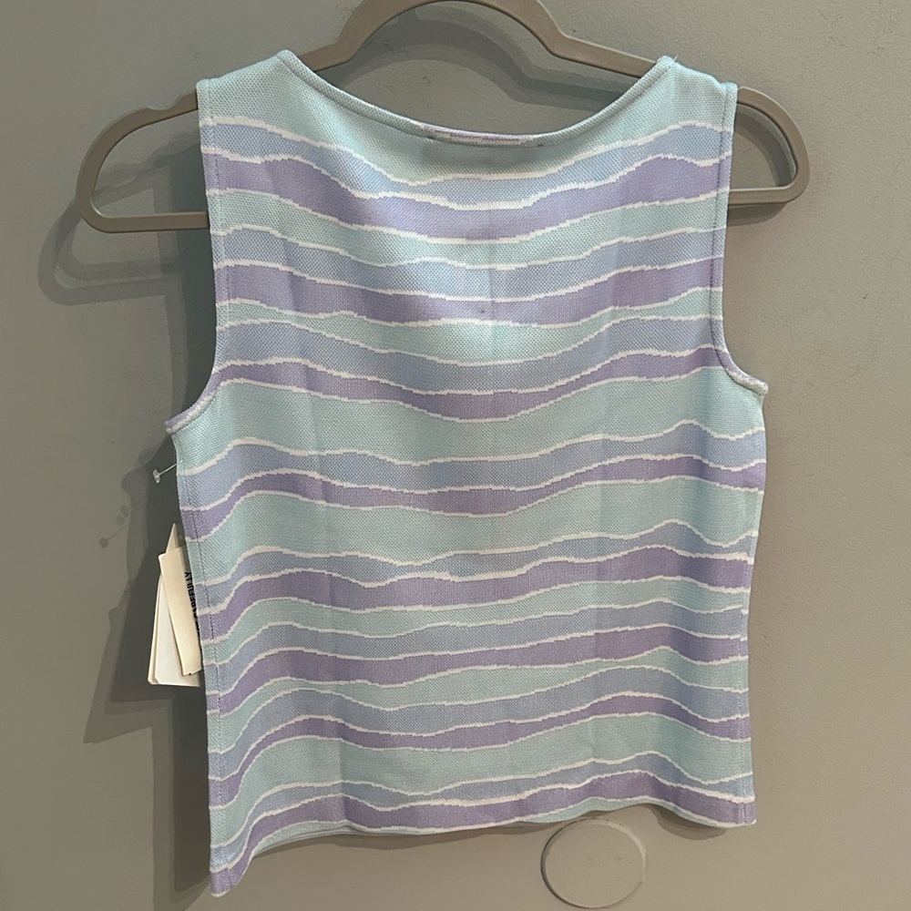 NWT St John Sport Striped Shell Top - Picture 3 of 5